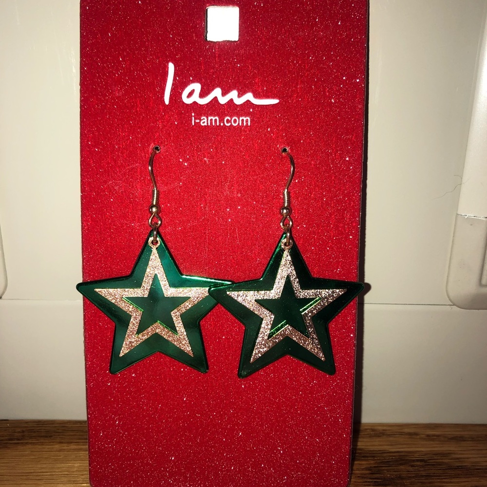 Star holiday earrings